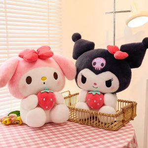 Strawberry Kuromi 40cm Plush Toy Soft Stuffed Melody Doll