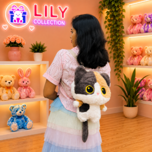 Alternative view of Free Delivery Soft Cute Cat Backpack Standing Cat Lightweight | Sri lanka