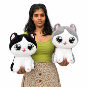 Free Delivery Sitting Cute Cat Plush Toy 30cm 🐱| SRI LANKA