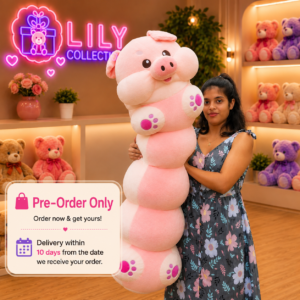 🛍️ Pre-Order Only Long Body Pig Super Soft Plush Toy 4 Feet | Sri lanka🐷💖