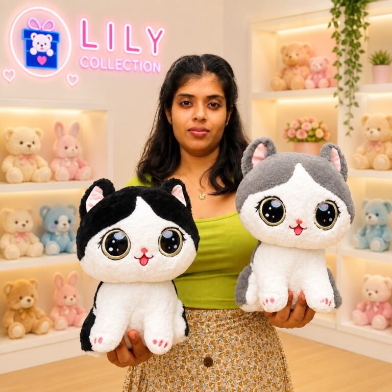 Free Delivery Sitting Cute Cat Plush Toy 30cm 🐱| SRI LANKA