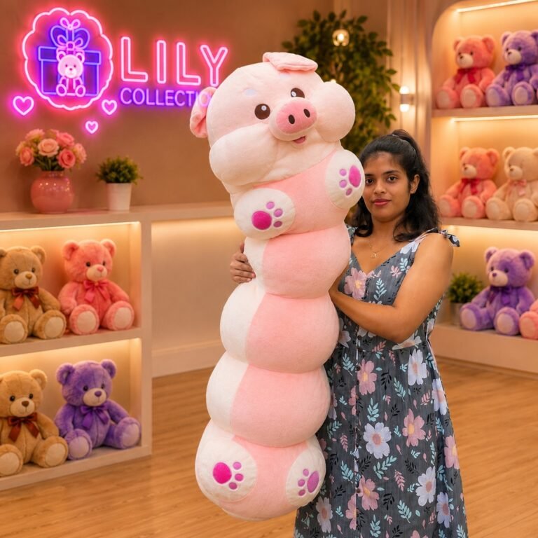 Free Delivery Long Body Pig Super Soft Plush Toy 4 Feet | Sri lanka🐷💖