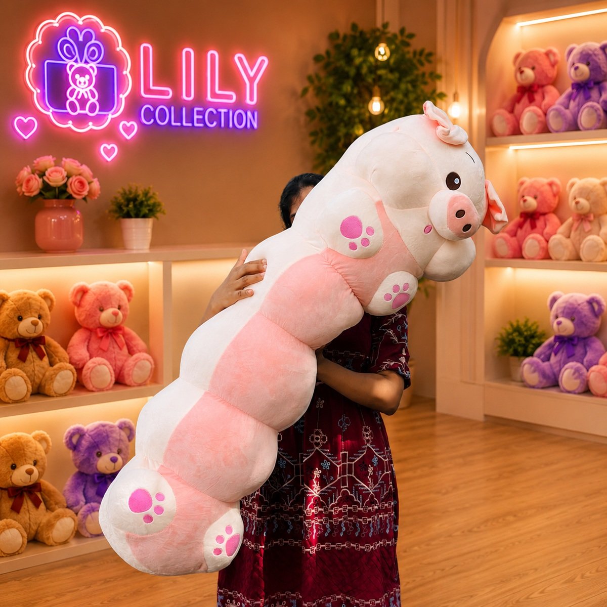 Free Delivery Long Body Pig Super Soft Plush Toy 4 Feet | Sri lanka🐷💖 3 Free Delivery Long Body Pig Super Soft Plush Toy 4 Feet | Sri lanka🐷💖 - Image 3