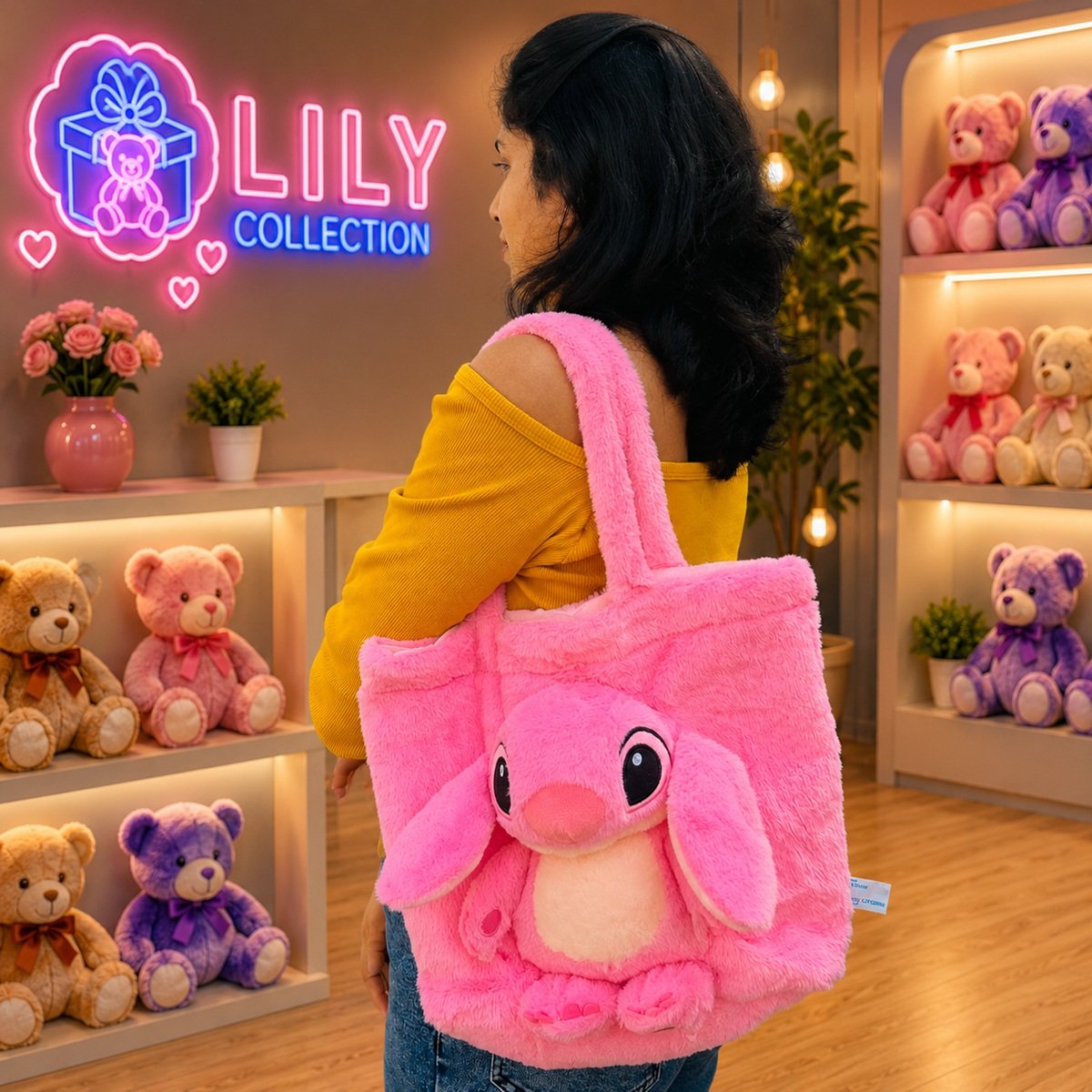 Free delivery Cute Stitch Hand Bag Premium Quality | Sri lanka 4 Free delivery Cute Stitch Hand Bag Premium Quality | Sri lanka - Image 4