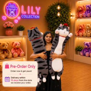 🛍️ Pre-Order Only Cat Pillow 3ft Super Soft Plush Gift | Sri Lanka 🐱💖