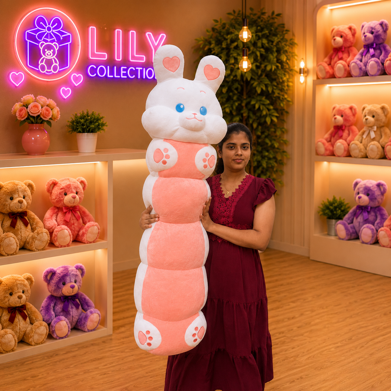 Free Delivery Long Body Bunny Plush Toy 4 Feet | Sri Lanka 4 Free Delivery Long Body Bunny Plush Toy 4 Feet | Sri Lanka - Image 4
