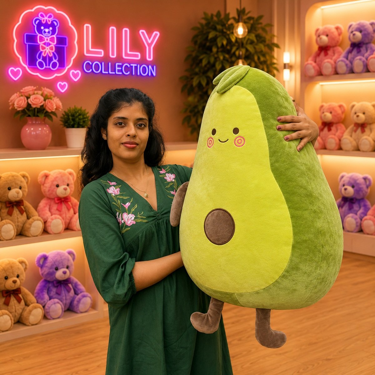 Free Delivery Avocado Premium Quality Pillow Plush Toy 85cm | Sri Lanka 3 Free Delivery Avocado Premium Quality Pillow Plush Toy 85cm | Sri Lanka - Image 3