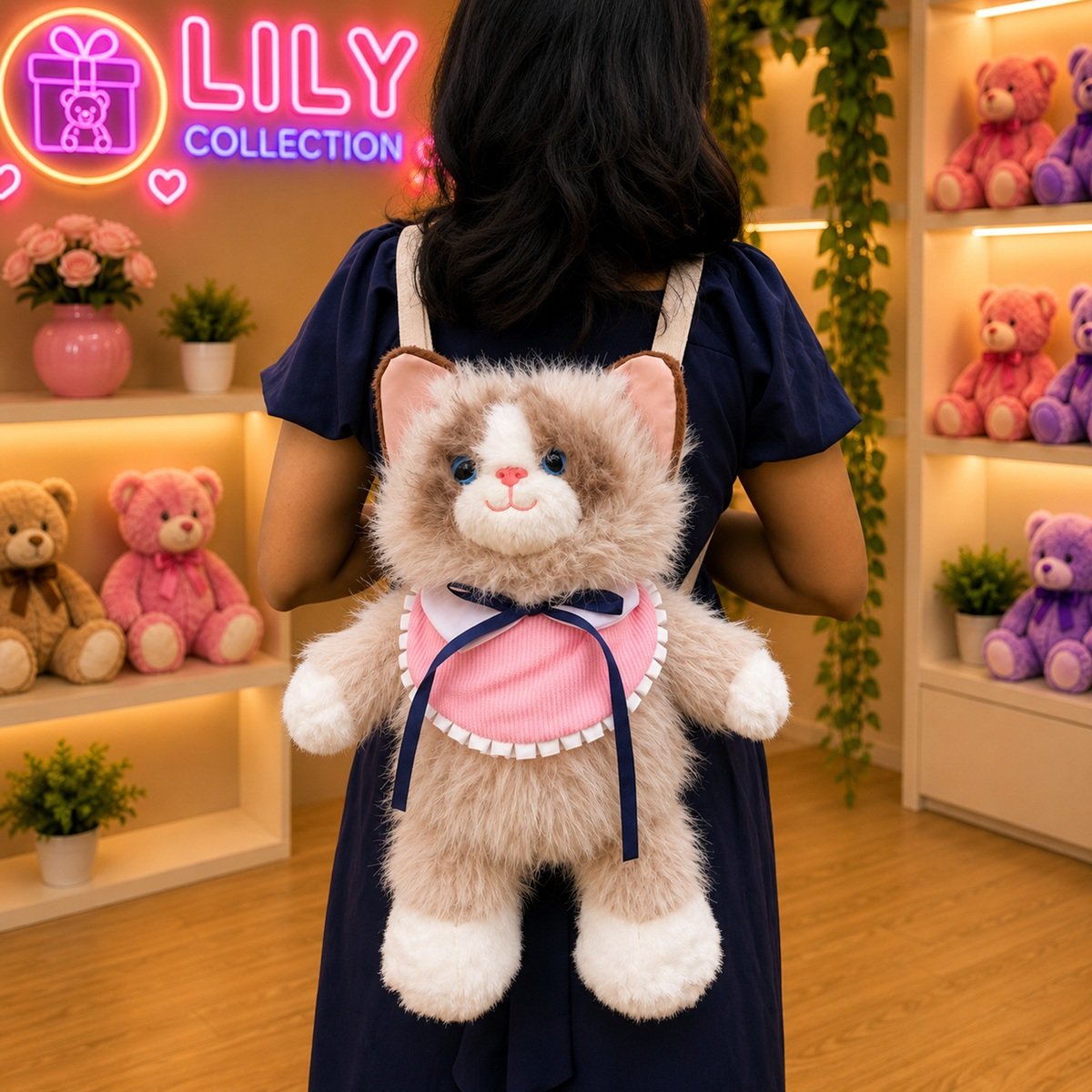 Free Delivery Persian Cat Premium Quality Plush Backpack 50cm | Sri Lanka 3 Free Delivery Persian Cat Premium Quality Plush Backpack 50cm | Sri Lanka - Image 3