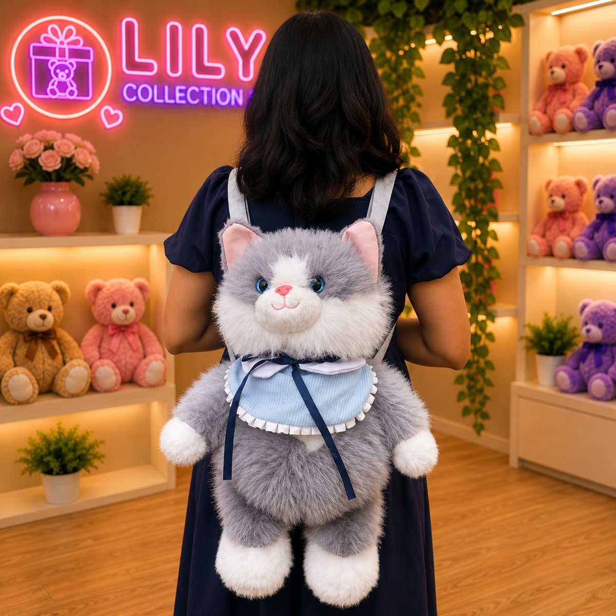 Free Delivery Persian Cat Premium Quality Plush Backpack 50cm | Sri Lanka 6 Free Delivery Persian Cat Premium Quality Plush Backpack 50cm | Sri Lanka - Image 6