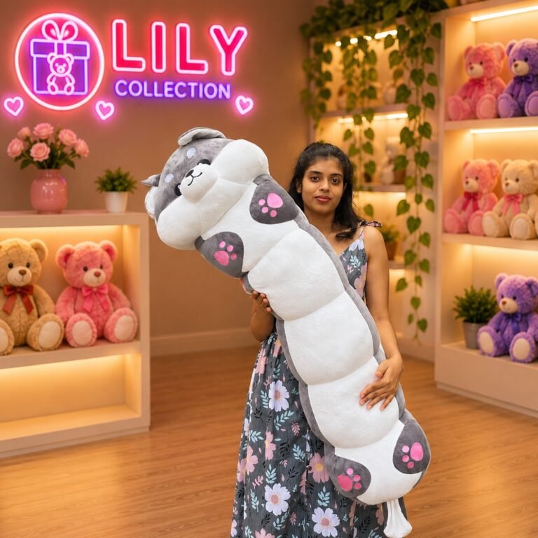 Free Delivery Husky Long Body Plush Toy  4 Feet | Sri Lanka