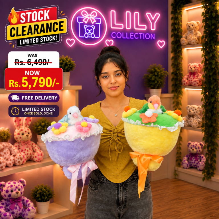 🔥 STOCK CLEARANCE ALERT! 🔥 Bird with Flower Bouquet Plush – A Unique Surprise Gift | Sri Lanka