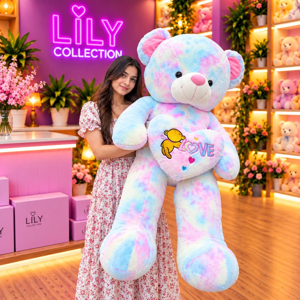 Free Delivery | Giant 5FT Heart Teddy – A Hug That Says It All! ❤️🧸| Sri lanak 3 Free Delivery | Giant 5FT Heart Teddy – A Hug That Says It All! ❤️🧸| Sri lanak - Image 3