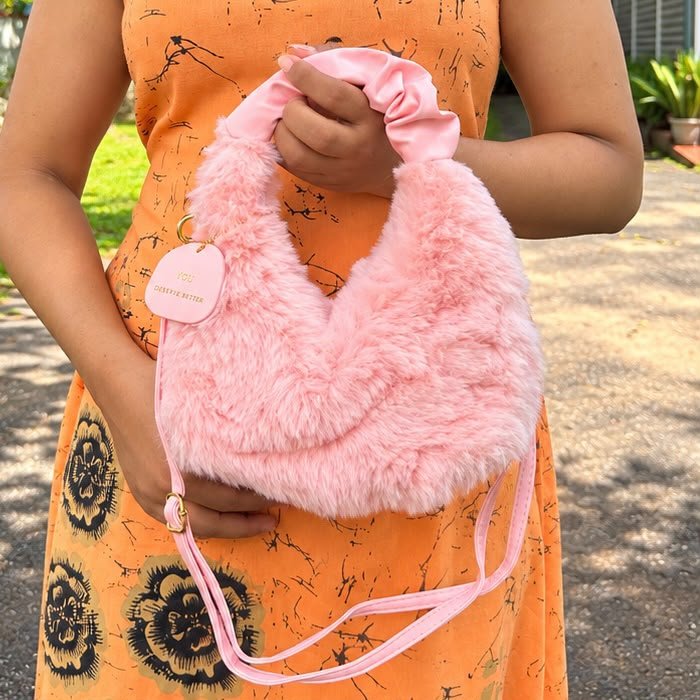 Free Delivery|👜 Premium Plush Handbags – Lily Collection 💖| Sri Lanka 3 Free Delivery|👜 Premium Plush Handbags – Lily Collection 💖| Sri Lanka - Image 3