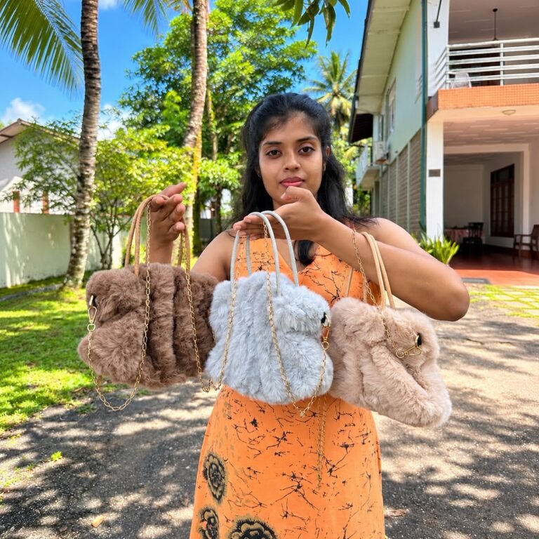 Free Delivery |👜 Premium Plush Handbags – Lily Collection 💖| Sri Lanka