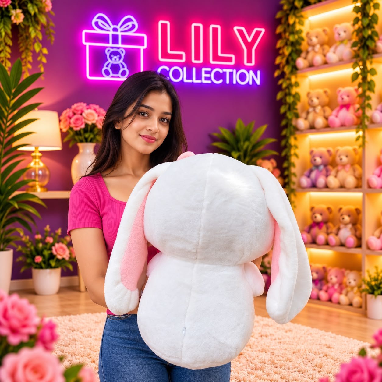Free Delivery |🐰 Surprise Bunny 50cm – A Hug Full of Love! 💗| Sri Lanka 4 Free Delivery |🐰 Surprise Bunny 50cm – A Hug Full of Love! 💗| Sri Lanka - Image 4
