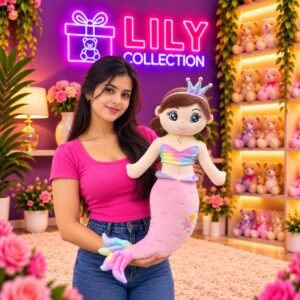 🧜‍♀️ Cute Mermaid Plush Toy 70cm | Free Delivery Sri Lanka 💖 - Image 3