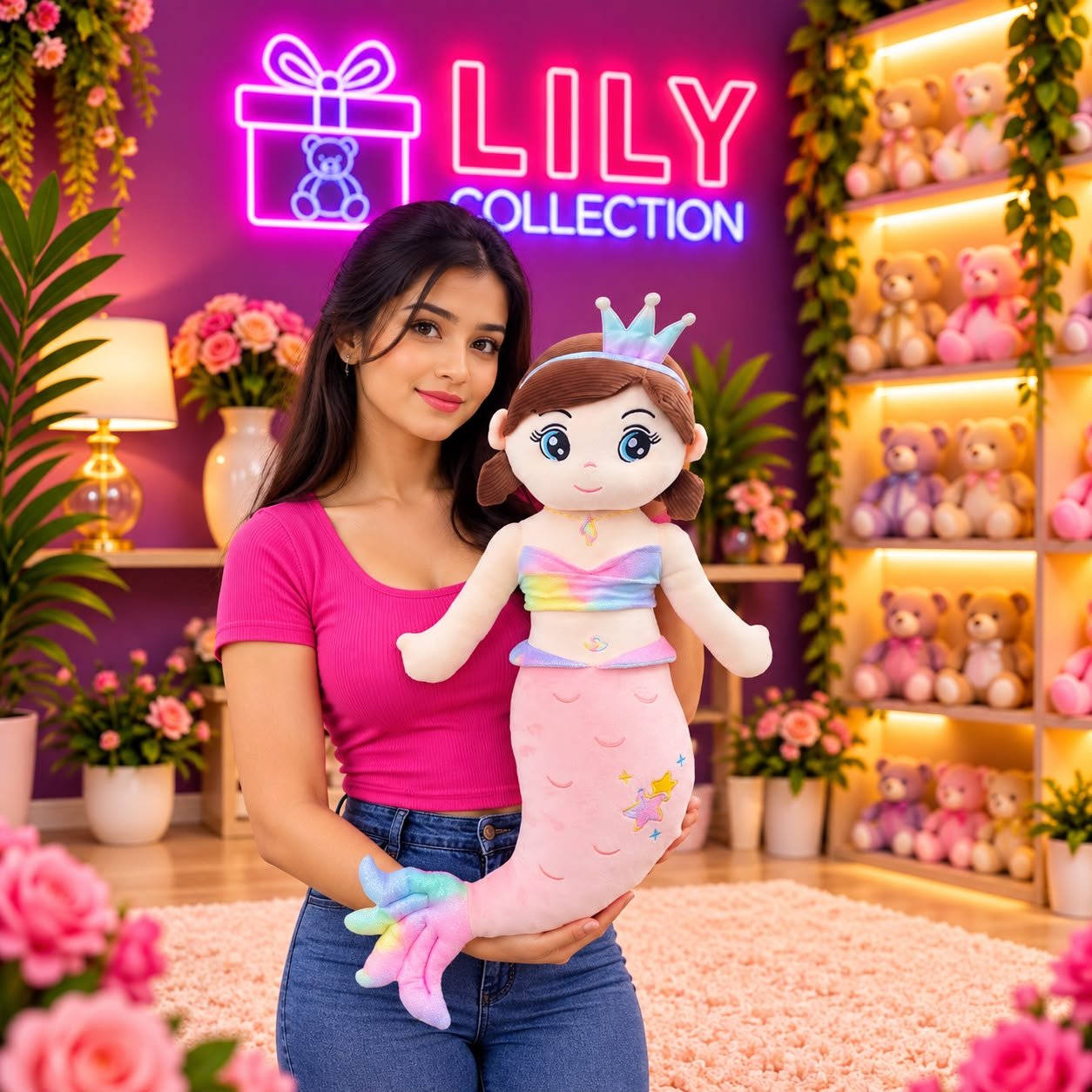 π§ββοΈ Cute Mermaid Plush Toy 70cm | Free Delivery Sri Lanka π 5 π§ββοΈ Cute Mermaid Plush Toy 70cm | Free Delivery Sri Lanka π - Image 5