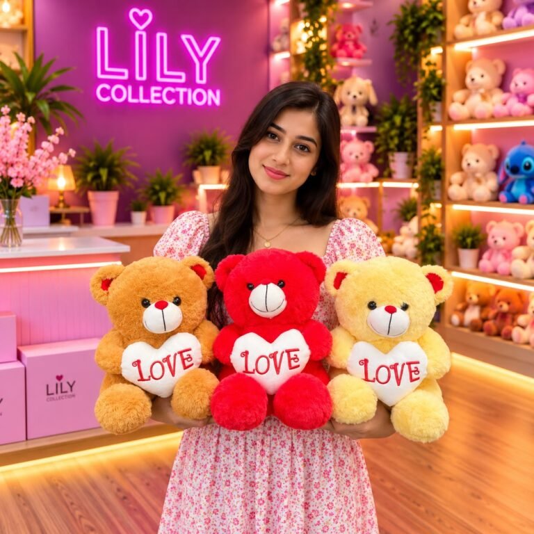 Free Delivery |❤️ Heart Teddy Bear – A Lovely Gift for Someone Special 🧸| Sri Lanka